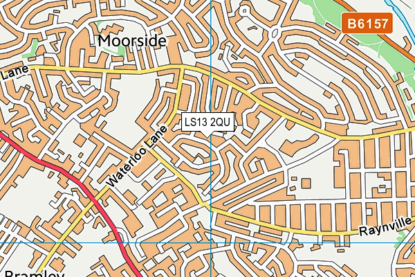 LS13 2QU map - OS VectorMap District (Ordnance Survey) LS13 2QU map - OS VectorMap District (Ordnance Survey)