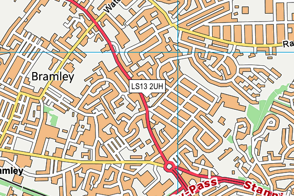 LS13 2UH map - OS VectorMap District (Ordnance Survey) LS13 2UH map - OS VectorMap District (Ordnance Survey)