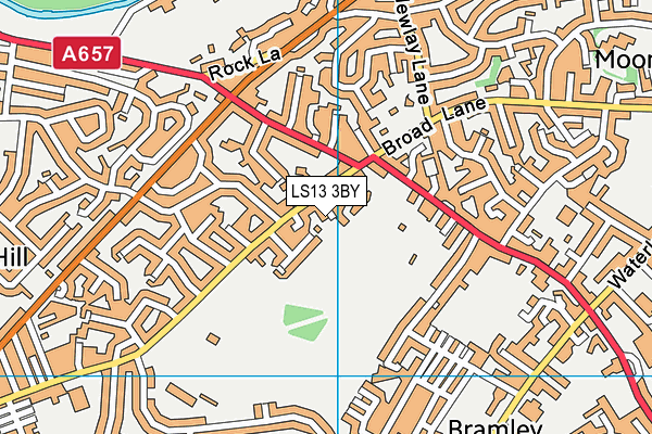 LS13 3BY map - OS VectorMap District (Ordnance Survey) LS13 3BY map - OS VectorMap District (Ordnance Survey)