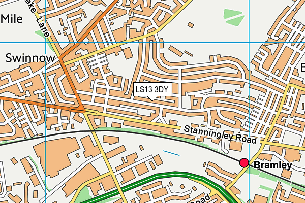 LS13 3DY map - OS VectorMap District (Ordnance Survey) LS13 3DY map - OS VectorMap District (Ordnance Survey)