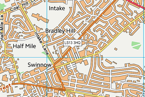 LS13 3HQ map - OS VectorMap District (Ordnance Survey) LS13 3HQ map - OS VectorMap District (Ordnance Survey)