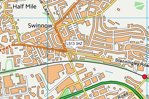 LS13 3HZ map - OS VectorMap District (Ordnance Survey) LS13 3HZ map - OS VectorMap District (Ordnance Survey)