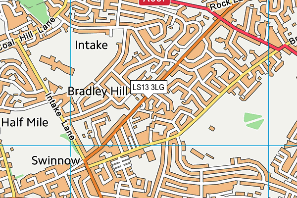 LS13 3LG map - OS VectorMap District (Ordnance Survey) LS13 3LG map - OS VectorMap District (Ordnance Survey)