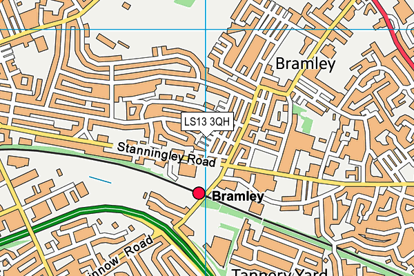 LS13 3QH map - OS VectorMap District (Ordnance Survey) LS13 3QH map - OS VectorMap District (Ordnance Survey)