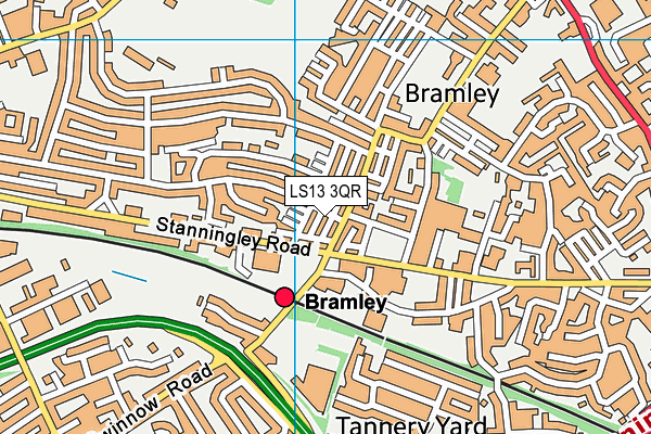 LS13 3QR map - OS VectorMap District (Ordnance Survey) LS13 3QR map - OS VectorMap District (Ordnance Survey)