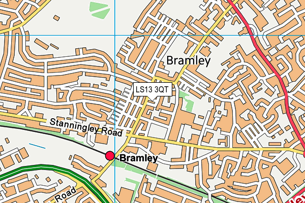 LS13 3QT map - OS VectorMap District (Ordnance Survey) LS13 3QT map - OS VectorMap District (Ordnance Survey)