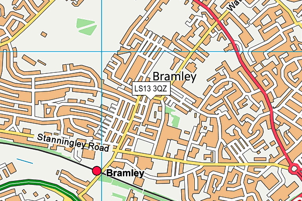 LS13 3QZ map - OS VectorMap District (Ordnance Survey) LS13 3QZ map - OS VectorMap District (Ordnance Survey)