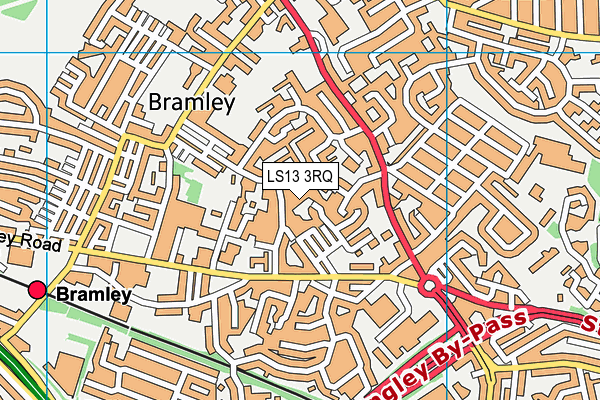 LS13 3RQ map - OS VectorMap District (Ordnance Survey) LS13 3RQ map - OS VectorMap District (Ordnance Survey)