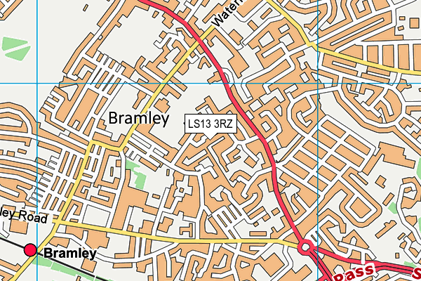 LS13 3RZ map - OS VectorMap District (Ordnance Survey) LS13 3RZ map - OS VectorMap District (Ordnance Survey)
