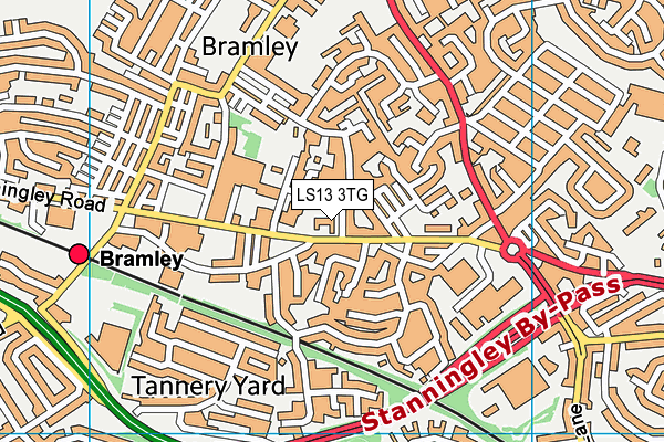 LS13 3TG map - OS VectorMap District (Ordnance Survey) LS13 3TG map - OS VectorMap District (Ordnance Survey)
