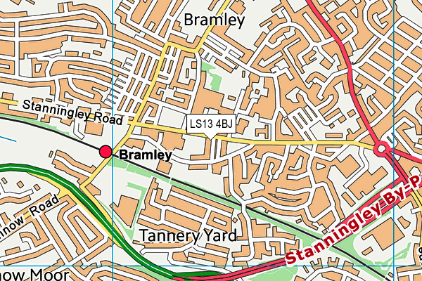 LS13 4BJ map - OS VectorMap District (Ordnance Survey)