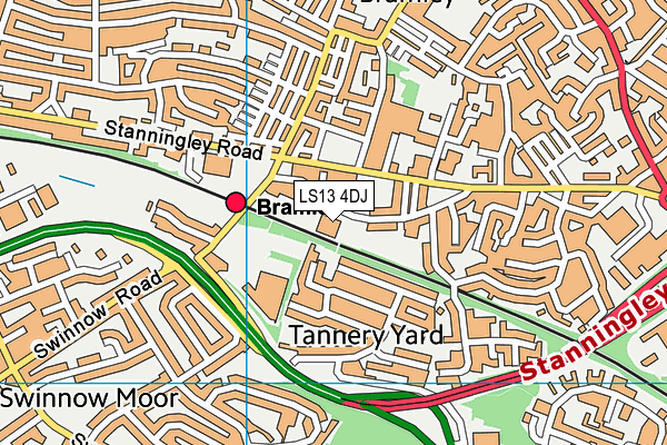LS13 4DJ map - OS VectorMap District (Ordnance Survey) LS13 4DJ map - OS VectorMap District (Ordnance Survey)