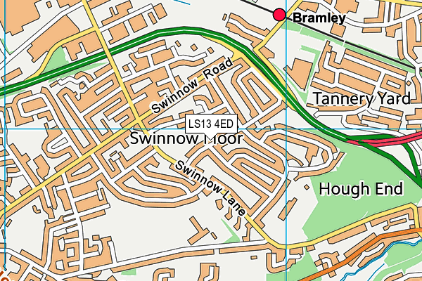 LS13 4ED map - OS VectorMap District (Ordnance Survey) LS13 4ED map - OS VectorMap District (Ordnance Survey)