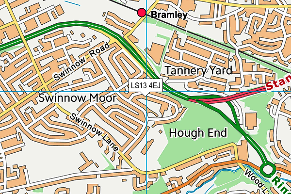 LS13 4EJ map - OS VectorMap District (Ordnance Survey) LS13 4EJ map - OS VectorMap District (Ordnance Survey)