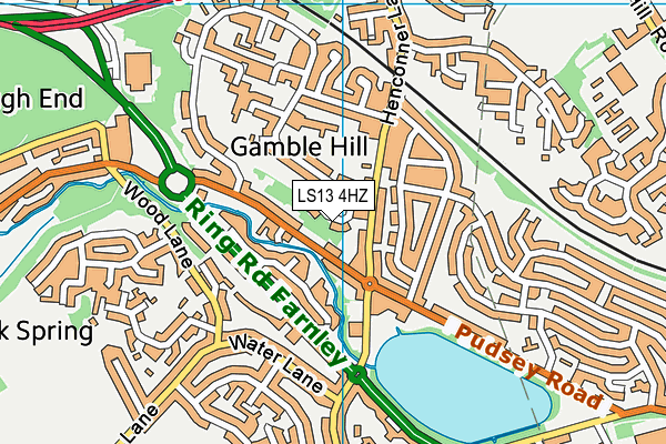 LS13 4HZ map - OS VectorMap District (Ordnance Survey) LS13 4HZ map - OS VectorMap District (Ordnance Survey)