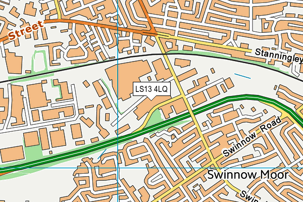 LS13 4LQ map - OS VectorMap District (Ordnance Survey) LS13 4LQ map - OS VectorMap District (Ordnance Survey)