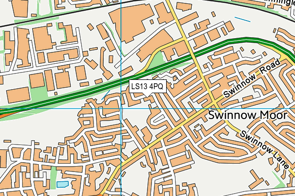 LS13 4PQ map - OS VectorMap District (Ordnance Survey) LS13 4PQ map - OS VectorMap District (Ordnance Survey)