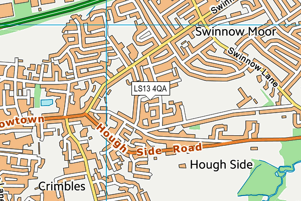 LS13 4QA map - OS VectorMap District (Ordnance Survey) LS13 4QA map - OS VectorMap District (Ordnance Survey)