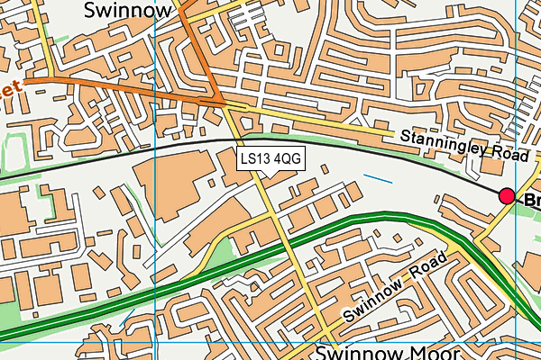 LS13 4QG map - OS VectorMap District (Ordnance Survey) LS13 4QG map - OS VectorMap District (Ordnance Survey)