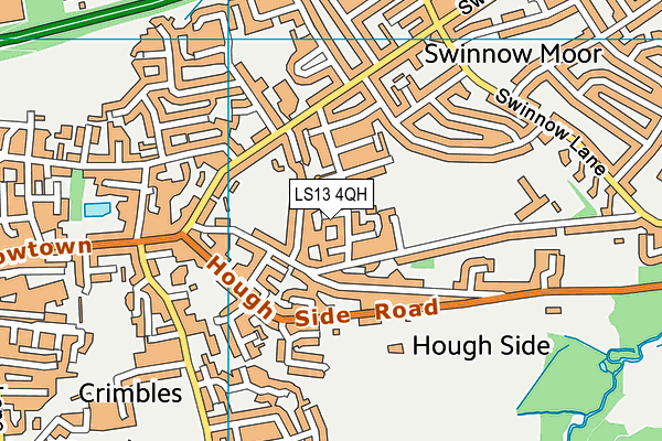 LS13 4QH map - OS VectorMap District (Ordnance Survey) LS13 4QH map - OS VectorMap District (Ordnance Survey)