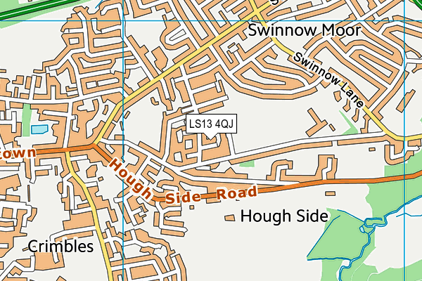 LS13 4QJ map - OS VectorMap District (Ordnance Survey) LS13 4QJ map - OS VectorMap District (Ordnance Survey)