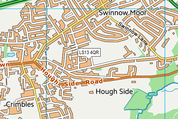 LS13 4QR map - OS VectorMap District (Ordnance Survey) LS13 4QR map - OS VectorMap District (Ordnance Survey)