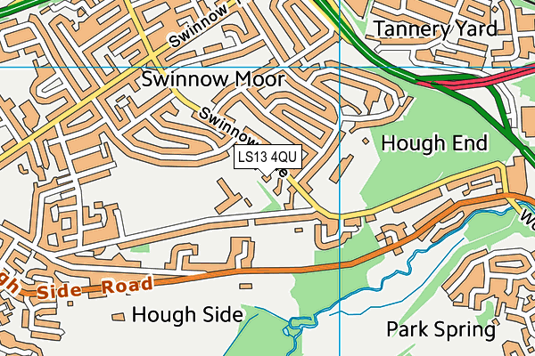 LS13 4QU map - OS VectorMap District (Ordnance Survey) LS13 4QU map - OS VectorMap District (Ordnance Survey)