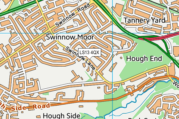 LS13 4QX map - OS VectorMap District (Ordnance Survey) LS13 4QX map - OS VectorMap District (Ordnance Survey)