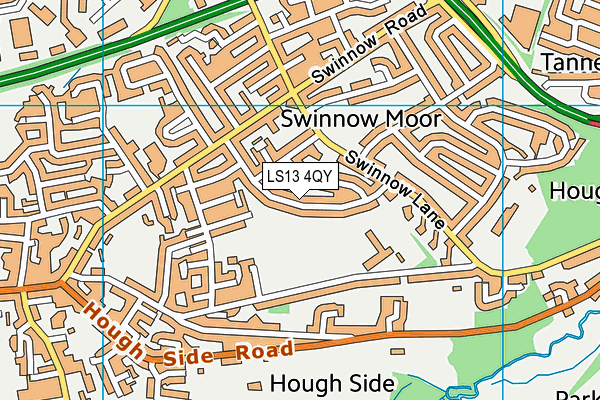 LS13 4QY map - OS VectorMap District (Ordnance Survey) LS13 4QY map - OS VectorMap District (Ordnance Survey)