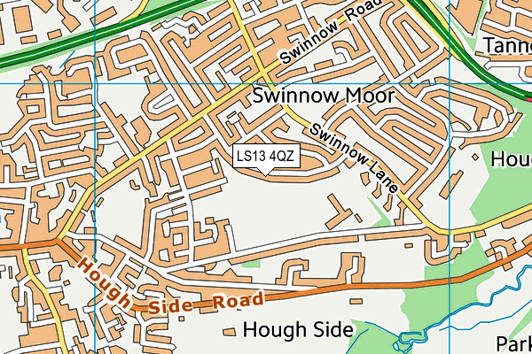 LS13 4QZ map - OS VectorMap District (Ordnance Survey) LS13 4QZ map - OS VectorMap District (Ordnance Survey)