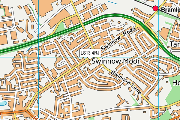 LS13 4RJ map - OS VectorMap District (Ordnance Survey)