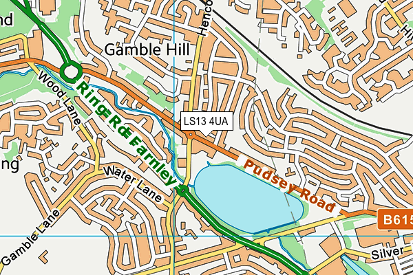 LS13 4UA map - OS VectorMap District (Ordnance Survey) LS13 4UA map - OS VectorMap District (Ordnance Survey)
