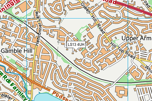 LS13 4UH map - OS VectorMap District (Ordnance Survey) LS13 4UH map - OS VectorMap District (Ordnance Survey)