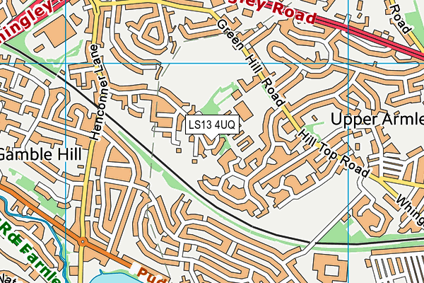 LS13 4UQ map - OS VectorMap District (Ordnance Survey) LS13 4UQ map - OS VectorMap District (Ordnance Survey)
