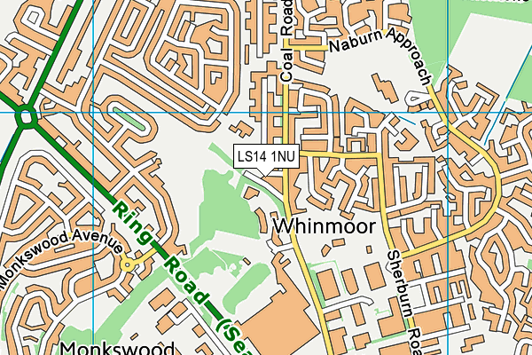 LS14 1NU map - OS VectorMap District (Ordnance Survey) LS14 1NU map - OS VectorMap District (Ordnance Survey)