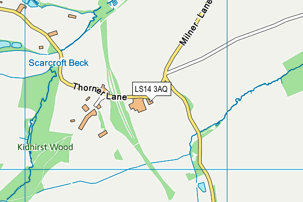 LS14 3AQ map - OS VectorMap District (Ordnance Survey) LS14 3AQ map - OS VectorMap District (Ordnance Survey)