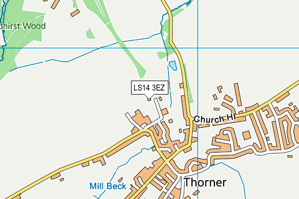 LS14 3EZ map - OS VectorMap District (Ordnance Survey) LS14 3EZ map - OS VectorMap District (Ordnance Survey)