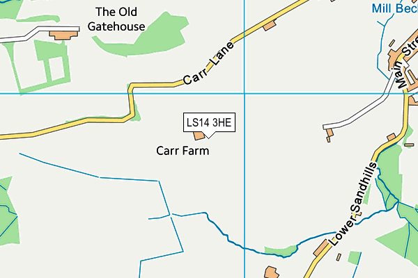 LS14 3HE map - OS VectorMap District (Ordnance Survey) LS14 3HE map - OS VectorMap District (Ordnance Survey)