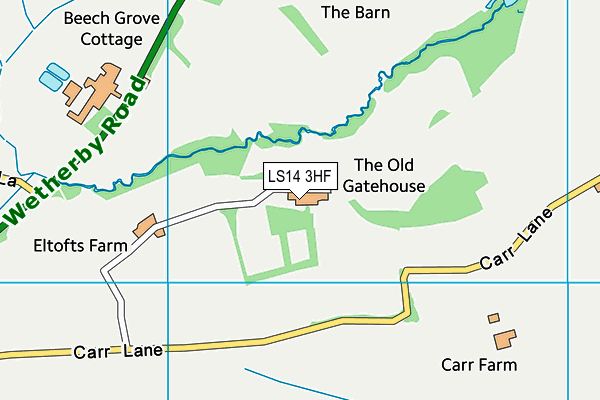 LS14 3HF map - OS VectorMap District (Ordnance Survey) LS14 3HF map - OS VectorMap District (Ordnance Survey)