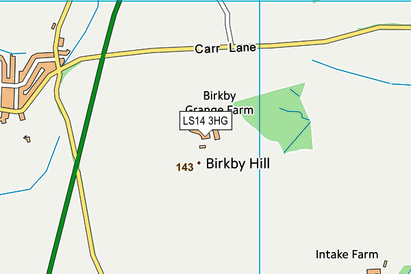 LS14 3HG map - OS VectorMap District (Ordnance Survey) LS14 3HG map - OS VectorMap District (Ordnance Survey)