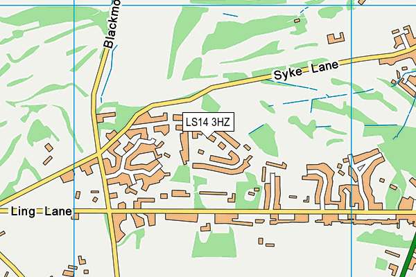 LS14 3HZ map - OS VectorMap District (Ordnance Survey) LS14 3HZ map - OS VectorMap District (Ordnance Survey)