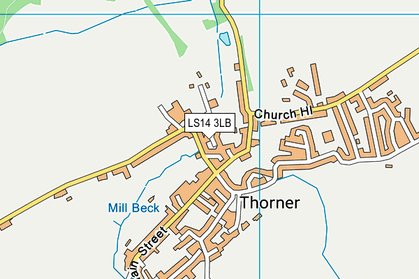 LS14 3LB map - OS VectorMap District (Ordnance Survey) LS14 3LB map - OS VectorMap District (Ordnance Survey)