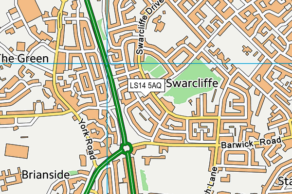 LS14 5AQ map - OS VectorMap District (Ordnance Survey) LS14 5AQ map - OS VectorMap District (Ordnance Survey)