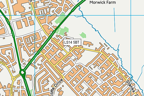 LS14 5BT map - OS VectorMap District (Ordnance Survey) LS14 5BT map - OS VectorMap District (Ordnance Survey)