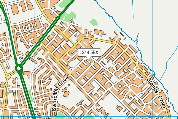LS14 5BX map - OS VectorMap District (Ordnance Survey) LS14 5BX map - OS VectorMap District (Ordnance Survey)