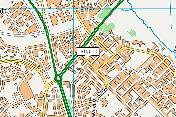 LS14 5DD map - OS VectorMap District (Ordnance Survey) LS14 5DD map - OS VectorMap District (Ordnance Survey)