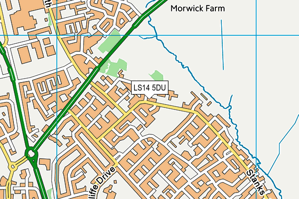 LS14 5DU map - OS VectorMap District (Ordnance Survey) LS14 5DU map - OS VectorMap District (Ordnance Survey)