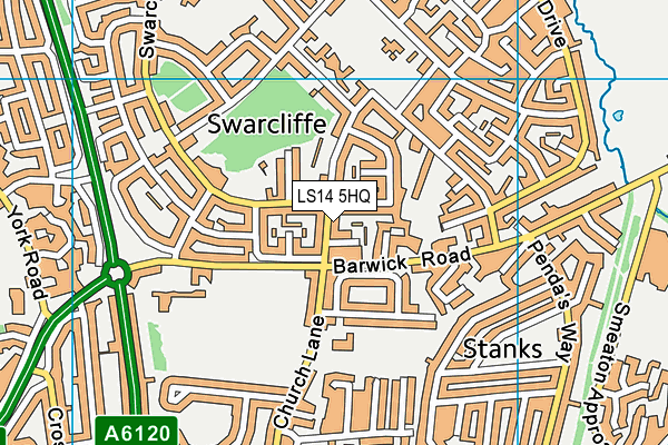 LS14 5HQ map - OS VectorMap District (Ordnance Survey) LS14 5HQ map - OS VectorMap District (Ordnance Survey)
