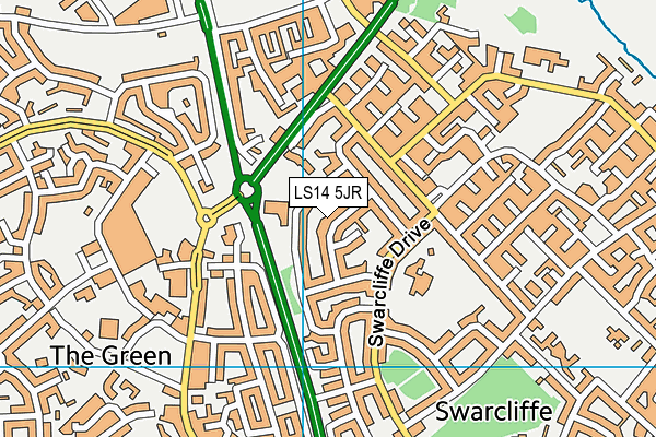 LS14 5JR map - OS VectorMap District (Ordnance Survey) LS14 5JR map - OS VectorMap District (Ordnance Survey)