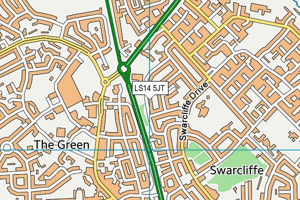 LS14 5JT map - OS VectorMap District (Ordnance Survey) LS14 5JT map - OS VectorMap District (Ordnance Survey)